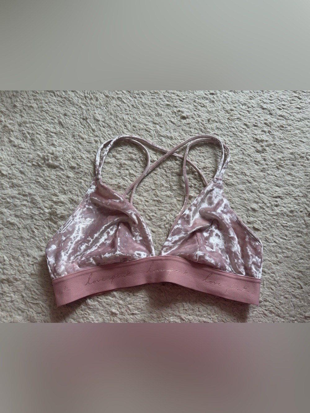 Victoria’s Secret PINK velvet strappy bralette